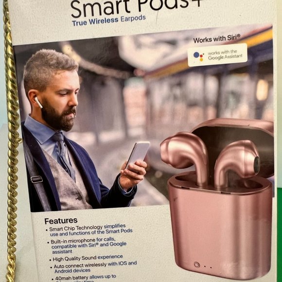 Pom Gear Headphones Pom Gear Smart Pods Bluetooth True Wireless Stereo Rose Pink Earphones